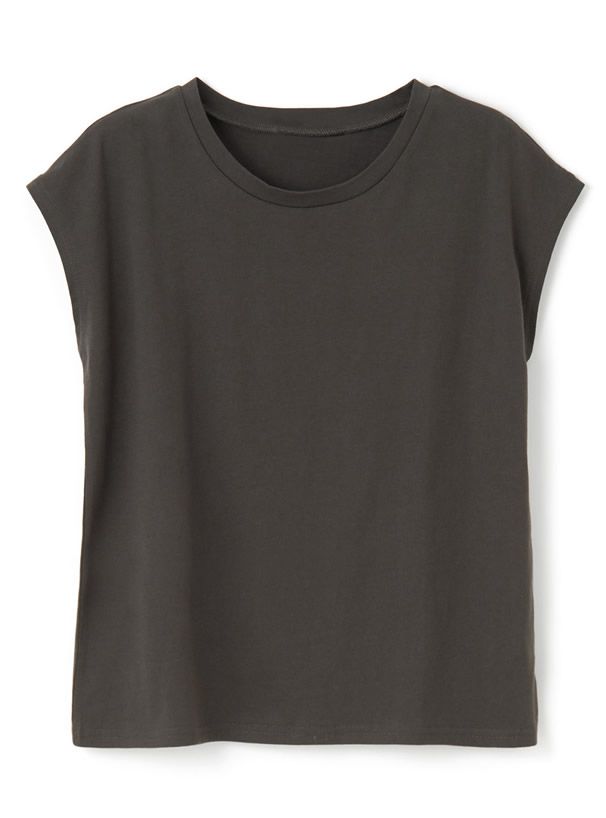 日本 GRL - 100%美國棉透氣百搭短袖上衣-杏