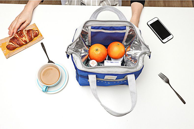 保溫便當袋-卡通字母米奇-黑色