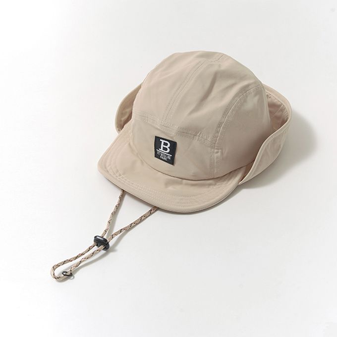 日本 b-ROOM - 帥氣翻折狩獵風遮陽帽-附調節繩-灰 (54cm)