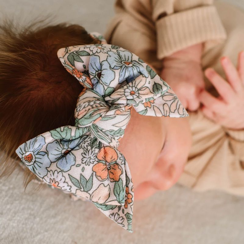 美國baby bling - 純手工極優雅細緻輕柔微彈性/毫無束縛感蝴蝶結髮帶/髮飾_印花黛比系列-綠野仙蹤