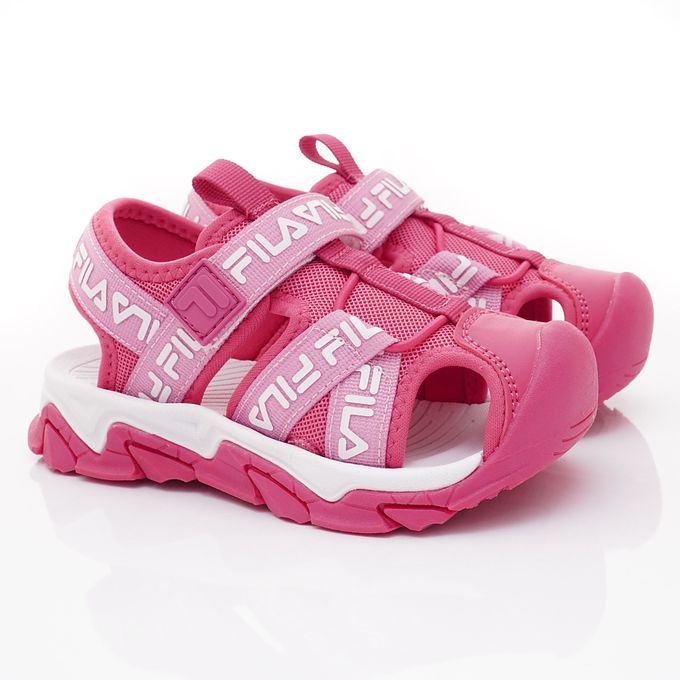 FILA - FILA運動護趾涼鞋-2-S426X-551桃(中小童段)-涼鞋-桃