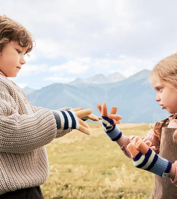 kocotree - 保暖露指手套 (黃色)