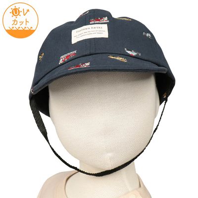 akachan honpo - 帽子-滿版刺繡-深藍色