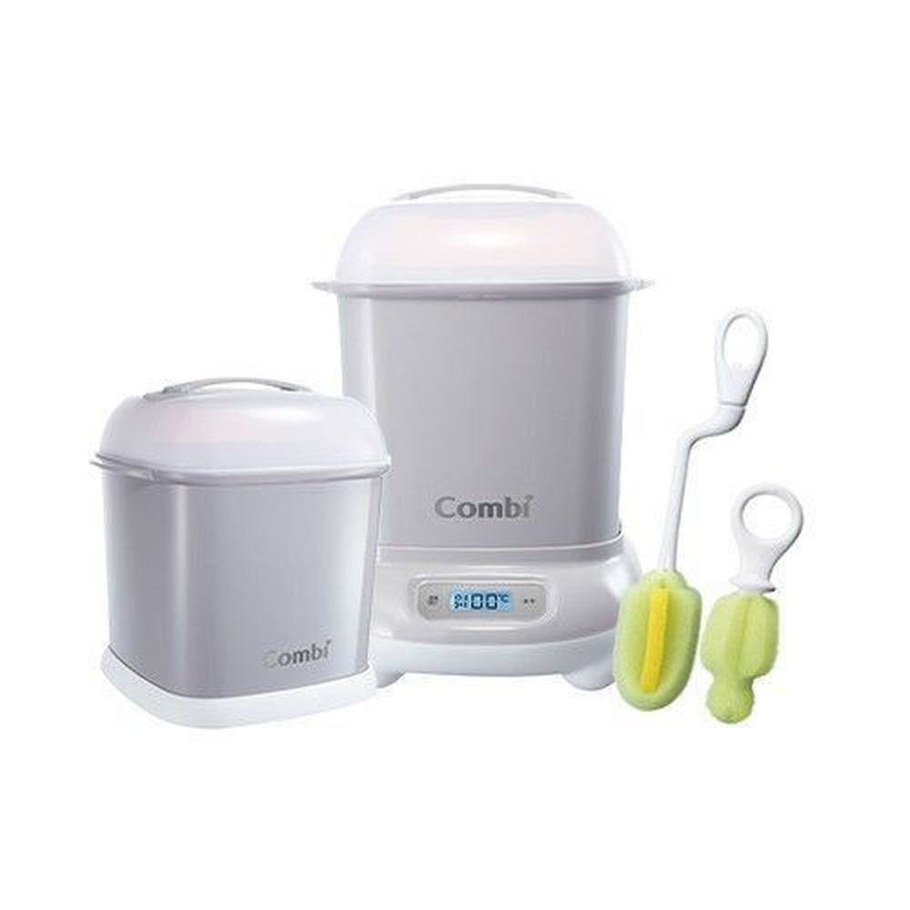 日本 Combi - Pro 360高效消毒烘乾鍋-超值優惠組 H-寧靜灰-消毒鍋+保管箱+刷具組