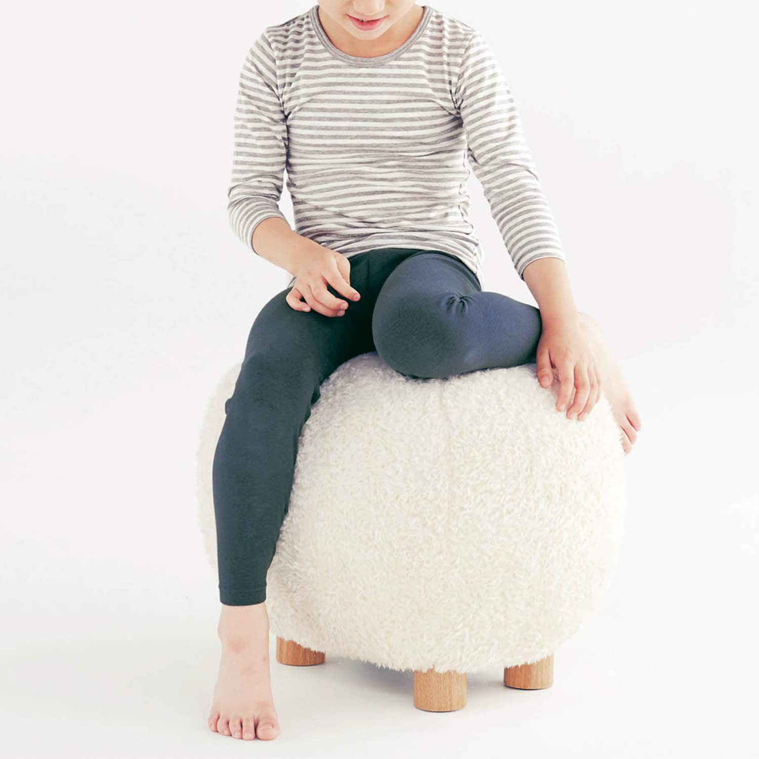 日本千趣會 - 95%棉 兒童圓領九分袖發熱衣-粉紅