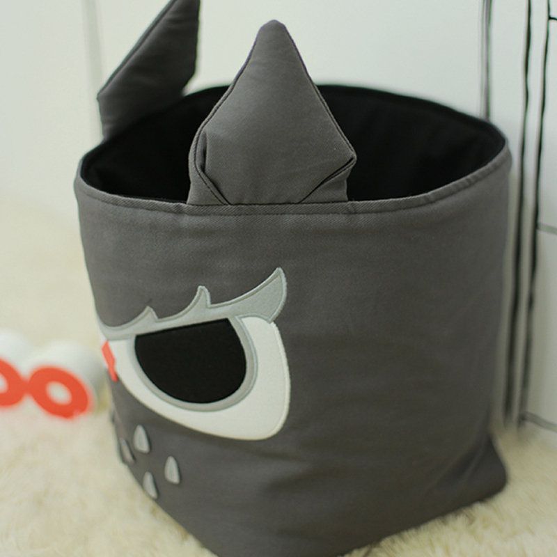 正韓Hello HiZoo - 純手工製動物造型多功能收納籃 (摺疊收納箱/收納桶/置物籃/收納箱)-貓頭鷹