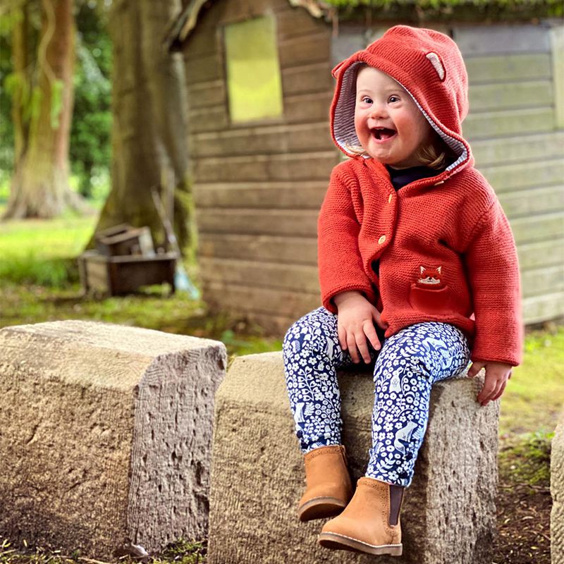 英國 JoJo Maman BeBe - 開襟羊毛衫-可愛小狐狸