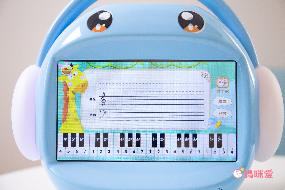 昌兒 - 兒童唱跳學習機128G-藍色-加送一支麥克風+兒童護眼相機3吋IPS大螢幕-藍色-送16G記憶卡