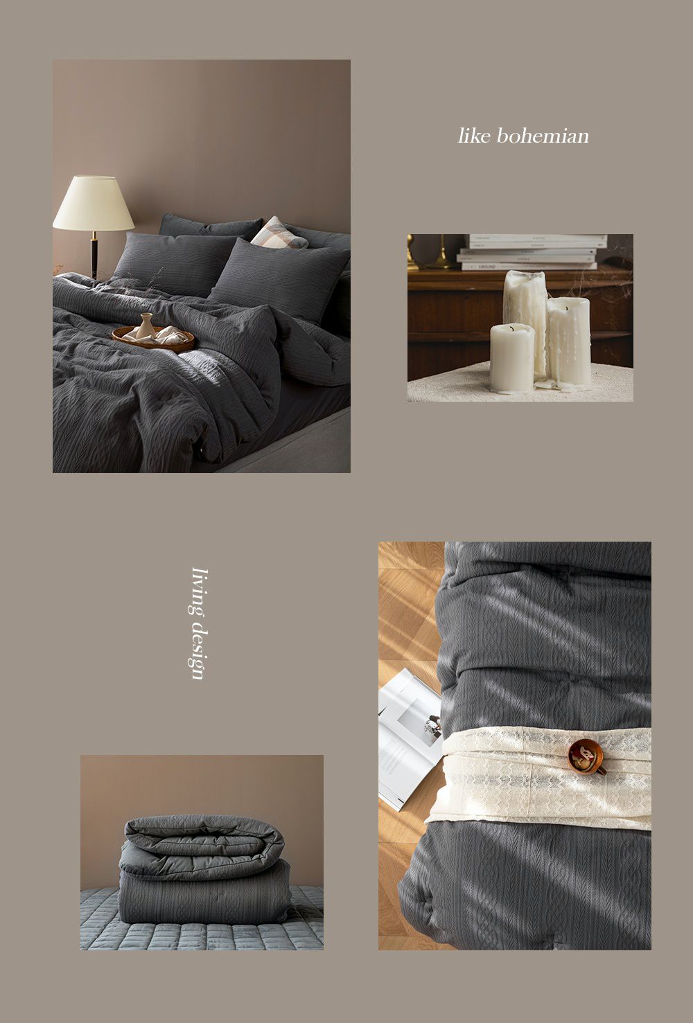 韓國 Maatila - 可水洗莫代爾針織紋棉被-神秘冬日