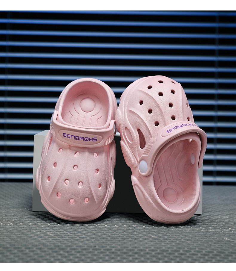 JB clothes - 休閒兒童洞洞鞋-粉色