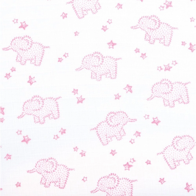 英國 JoJo Maman BeBe - 100%純棉多功能包巾/小薄被/拍嗝巾(120*120cm)-粉色