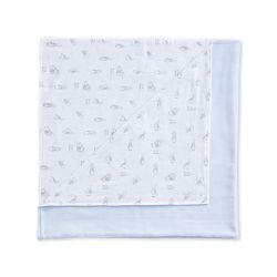 奇哥 - 比得兔紗布大浴巾 100x100cm(純棉紗布 手帕 拍嗝巾 澡巾 寶寶蓋被)-水藍色
