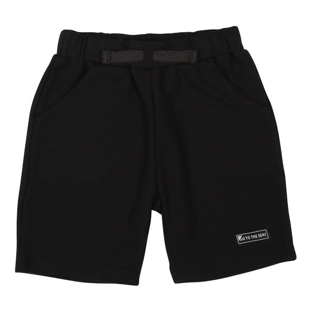 短褲-桂花編-黑色