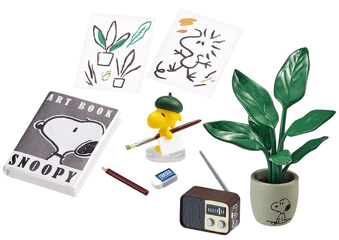 RE-MENT - SNOOPY系列 史努比藝術工作室 整組8種