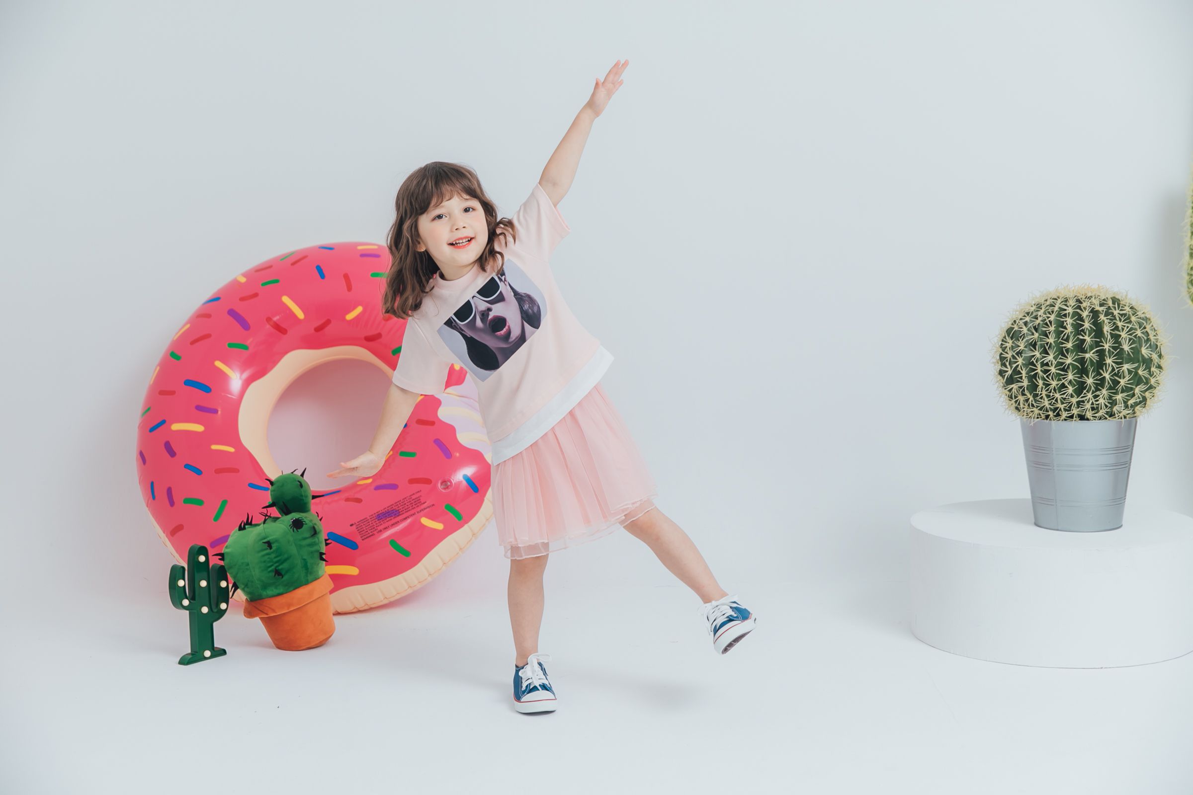 Peachy - 北鼻款*獨家訂製綿柔空氣紗裙-短裙款-蜜桃粉