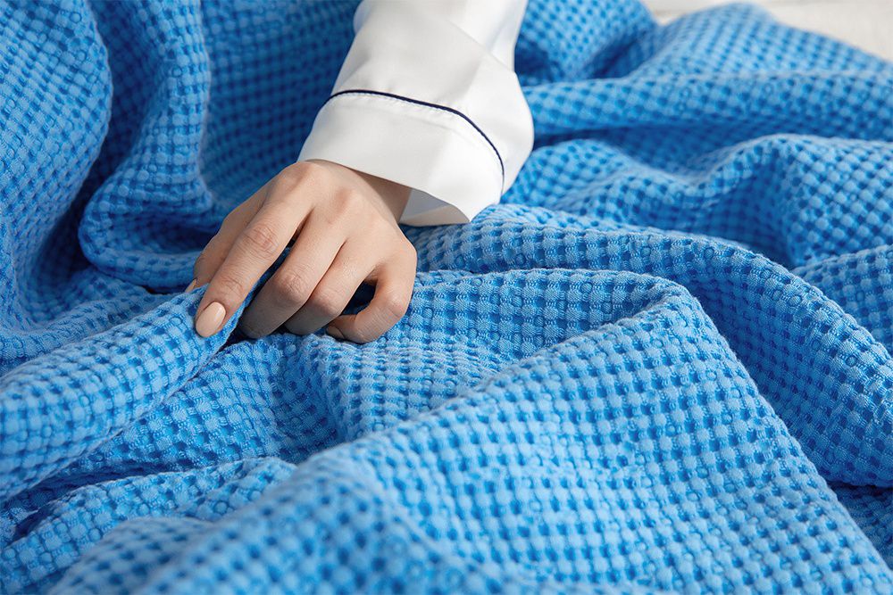 韓國 Maatila - 天絲莫代爾鬆餅被毯-藍莓