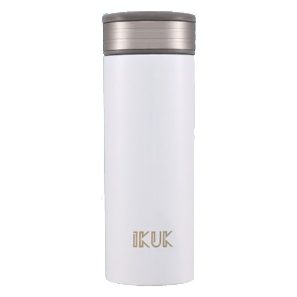 IKUK - 真空雙層好提火把陶瓷保溫杯-雪霧白 (520ML)