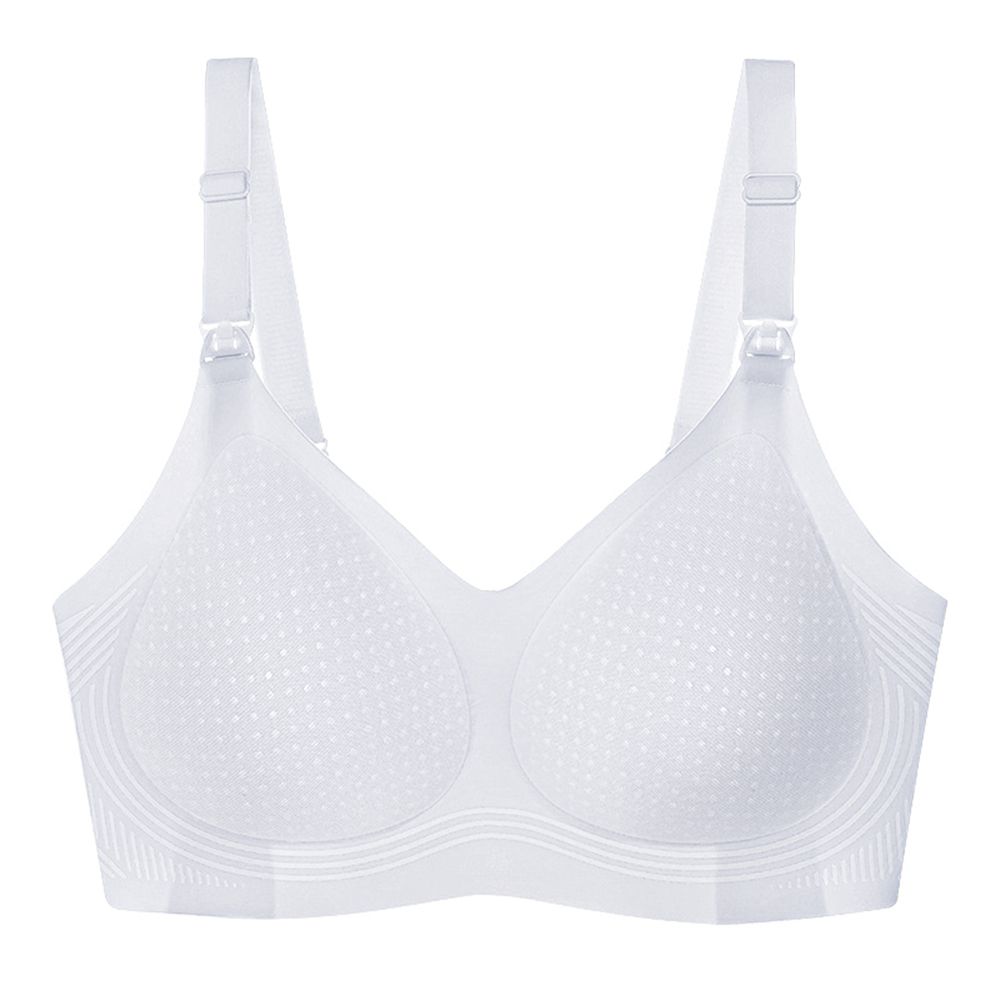 春夏透氣款果凍內衣 哺乳內衣 無鋼圈內衣  睡眠內衣-紫色