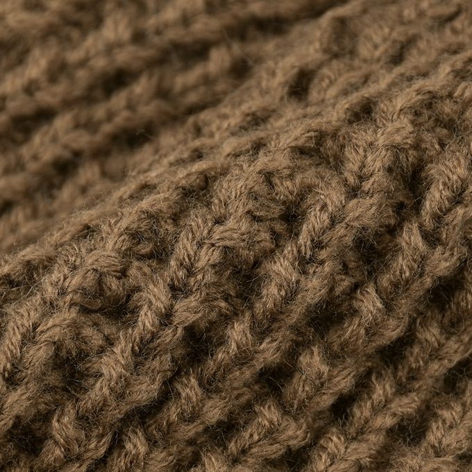 akachan honpo - 針織帽-小熊護耳-咖啡色