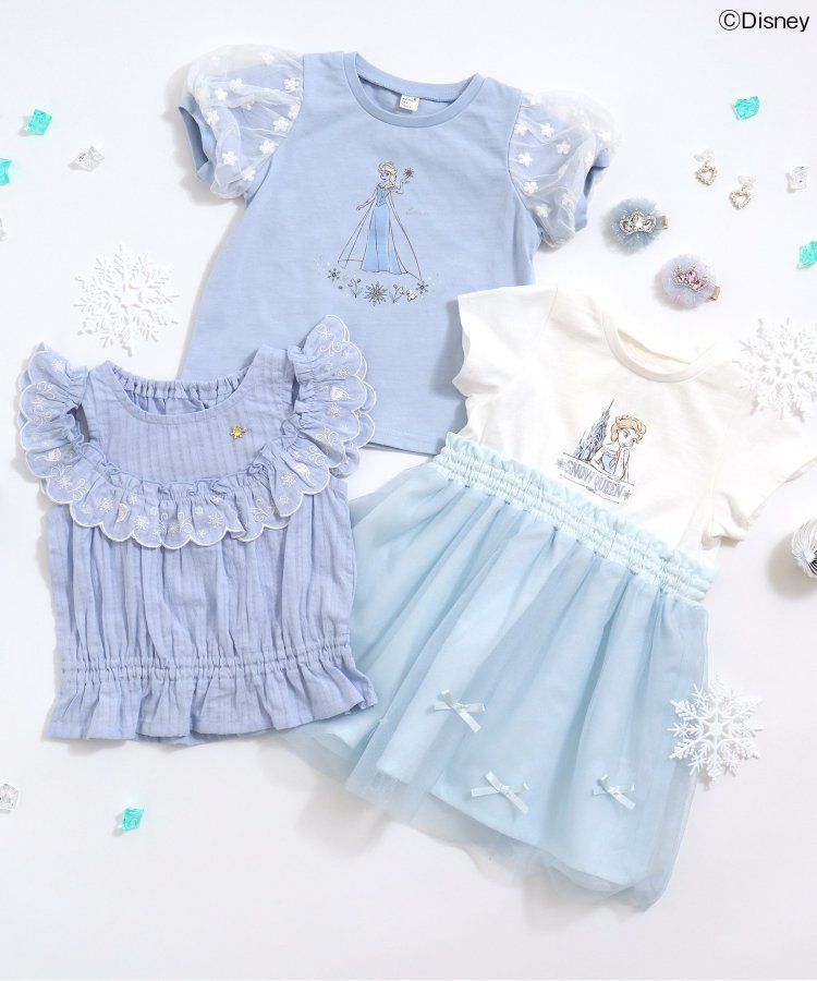 日本 apres les cours - 迪士尼 公主蕾絲拼接澎裙洋裝-小美人魚-粉x嫩綠