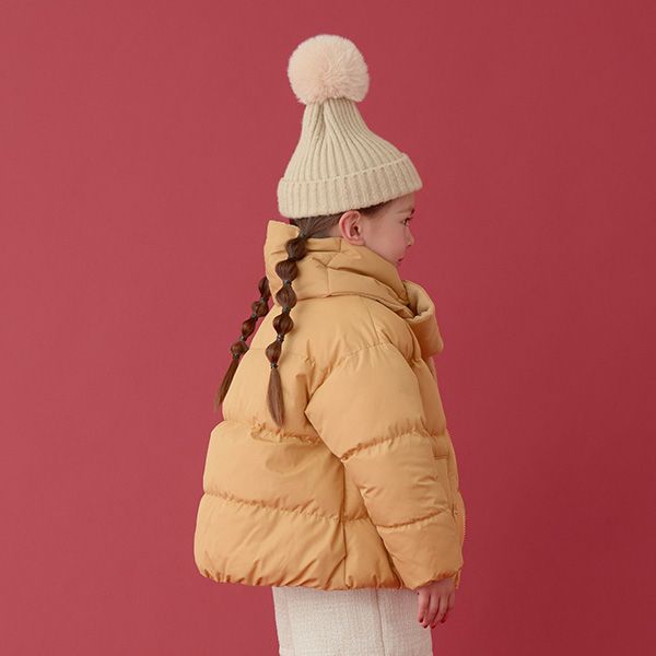 日本 Lycee mine - 馬卡龍色蓬鬆保暖外套(附圍脖)-水藍