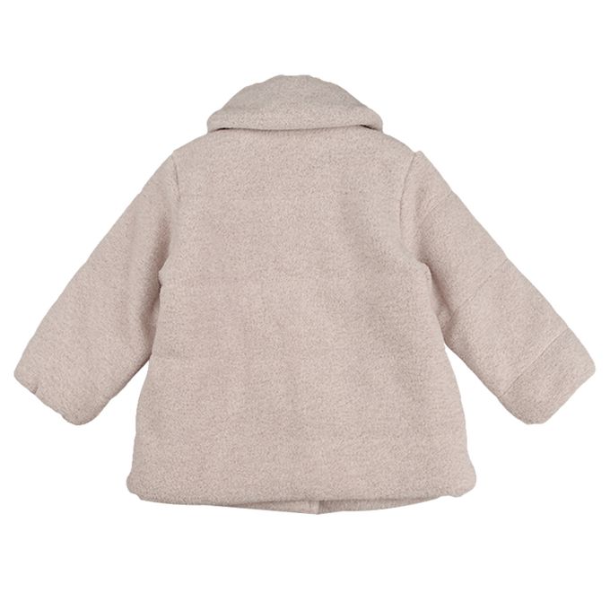 akachan honpo - 仿羔皮呢鋪棉夾克-粉紅色