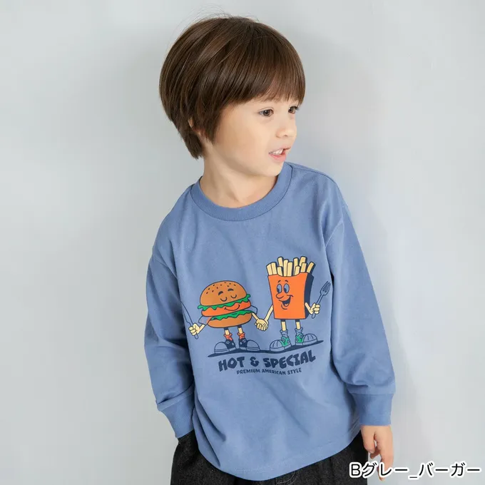 日本 BRANSHES - 100%棉 美式印花薄長袖上衣-吉普車-湖水綠