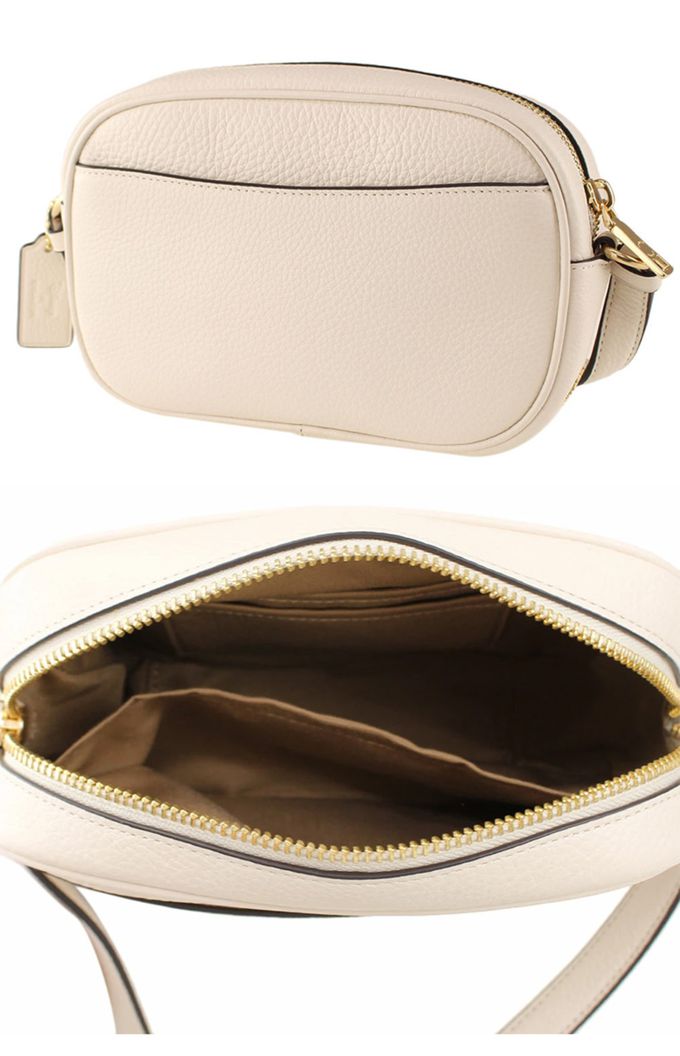 COACH - 迪士尼壞皇聯名皮革斜背包 (白)