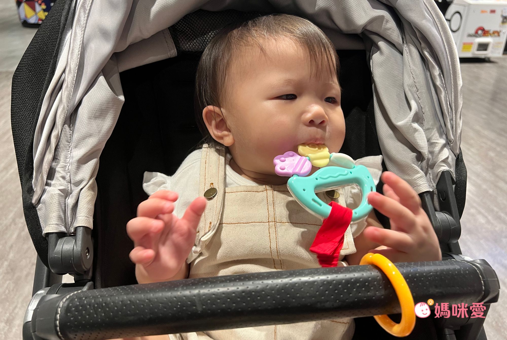 BABY掛環認知書-4本掛環認知書+1個固齒手搖鈴+2個可拆式伸縮掛環