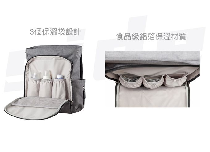 Heine 海恩 - 大尺碼媽媽後背包 歐美版型媽媽包 (WIN-HD06B)-黑灰