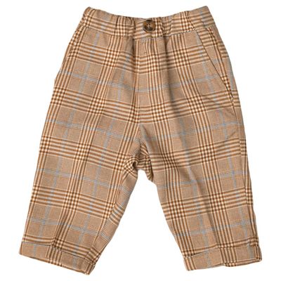 akachan honpo - 7分褲 葛倫格紋-咖啡色