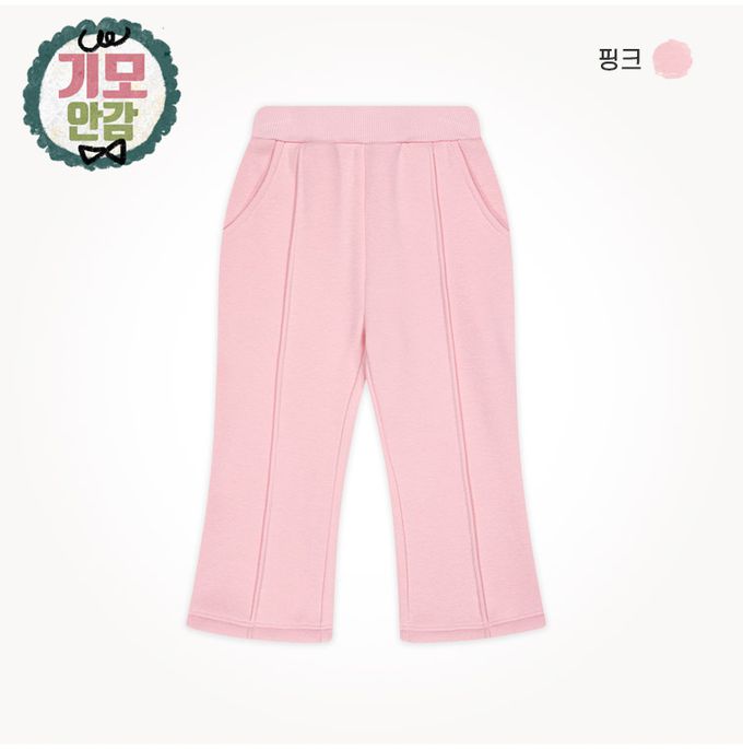 韓國 milk mile - (聯名款)天使兔兔內刷毛長袖套裝-粉