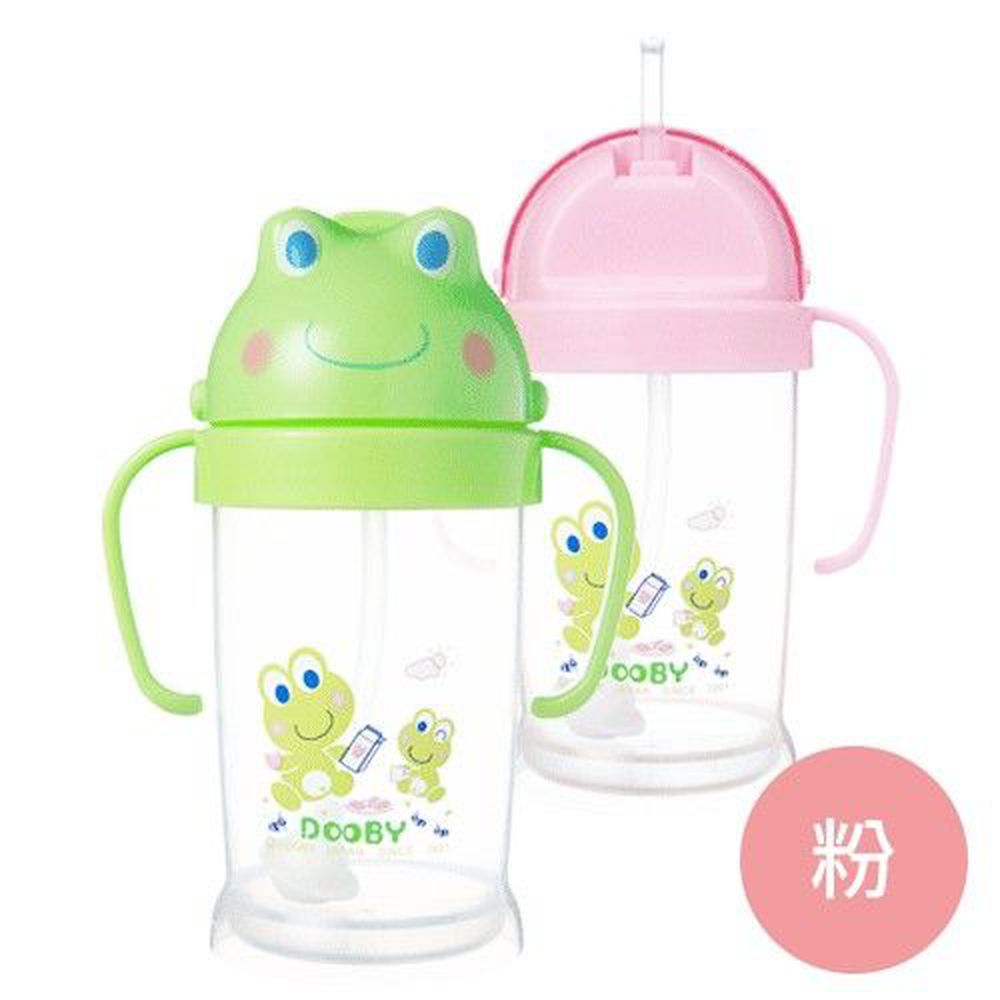 DOOBY 大眼蛙 - 卡通神奇喝水杯-粉色 (250mL-8個月起)