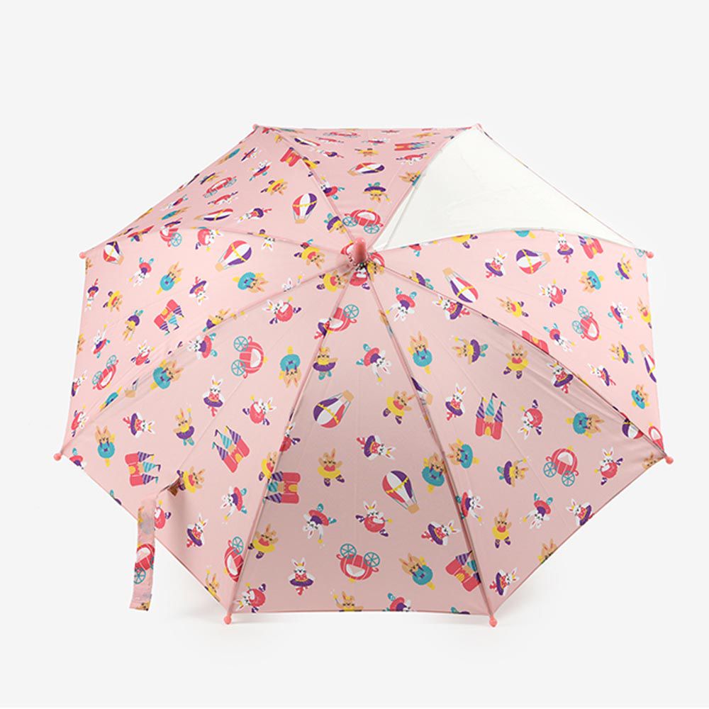 韓國 Daily Like - 兒童用直立雨傘-魔法小兔-淺粉