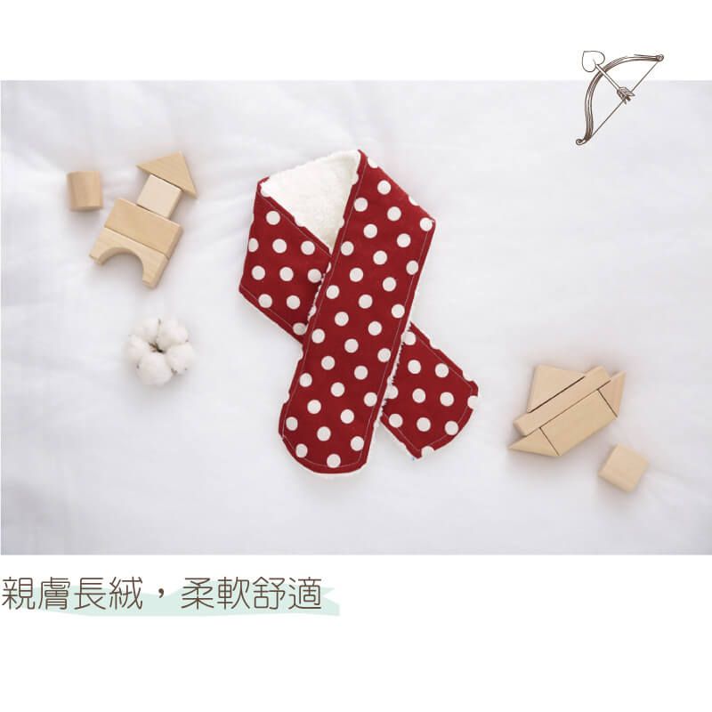 貝柔 Peilou - 貝寶兒童加絨暖毛圍巾_波點