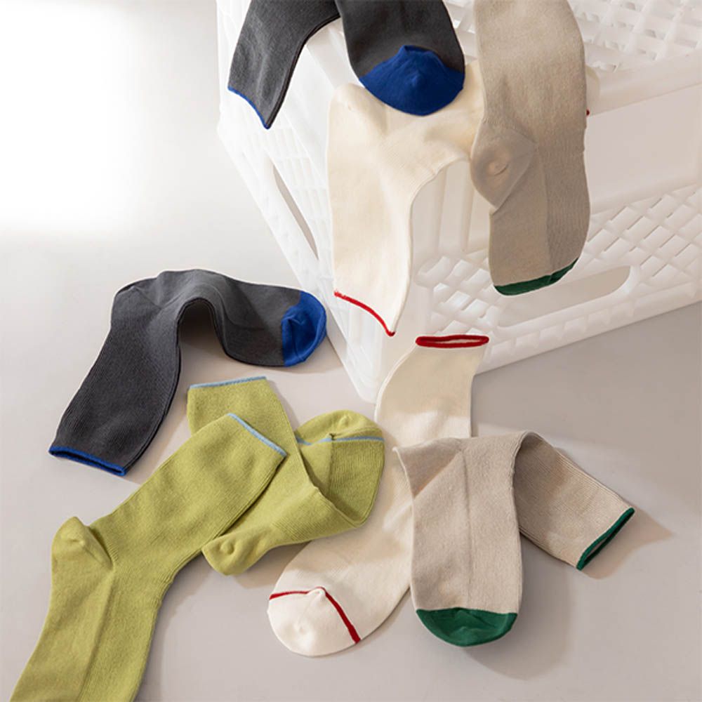 女用襪子/中筒襪4入組-拼色組 (220~250mm)