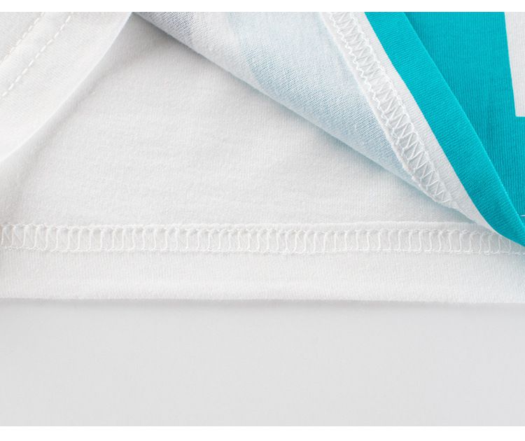 純棉短T-飛船5-白+深藍