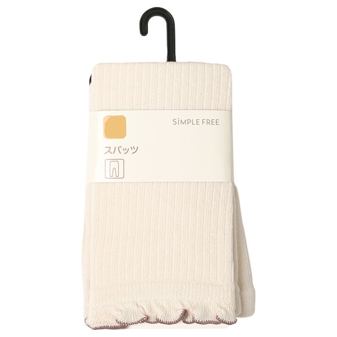 akachan honpo - 緊身褲-木耳邊-象牙白色