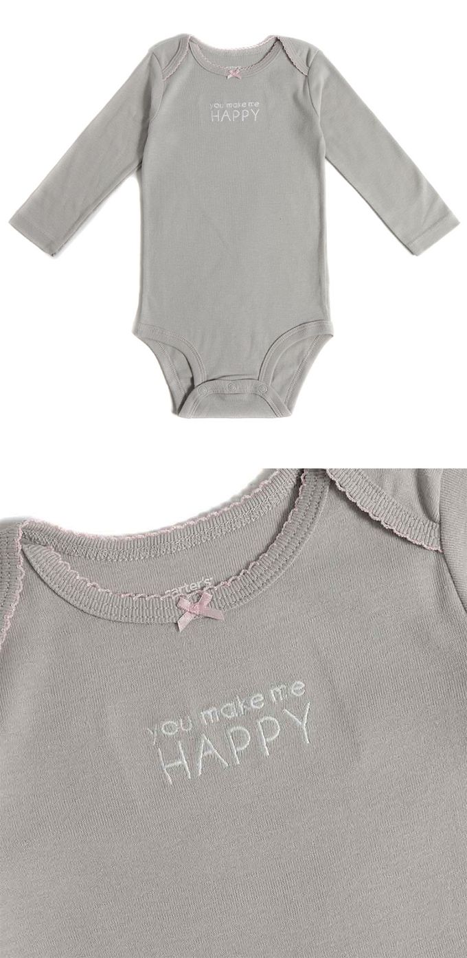 美國 Carter's - 大象短袖+長袖包屁衣+長褲套3件組