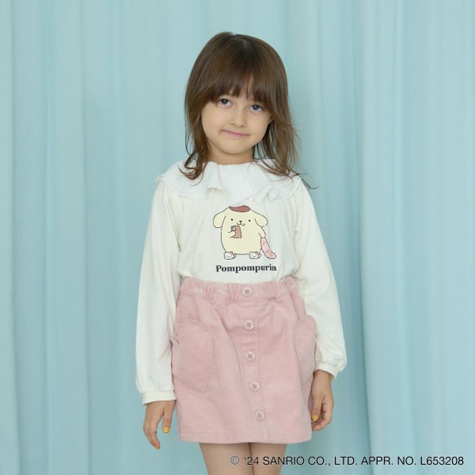 日本 Lycee mine - 聯名款 正反2way薄紗領長袖上衣-布丁狗-薄荷綠