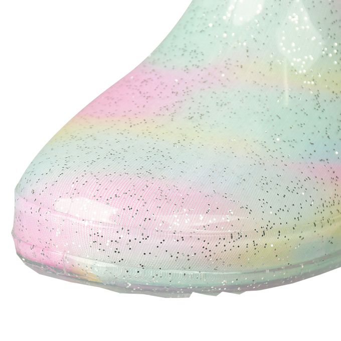 akachan honpo - 雨鞋-印花 亮片-粉紅色