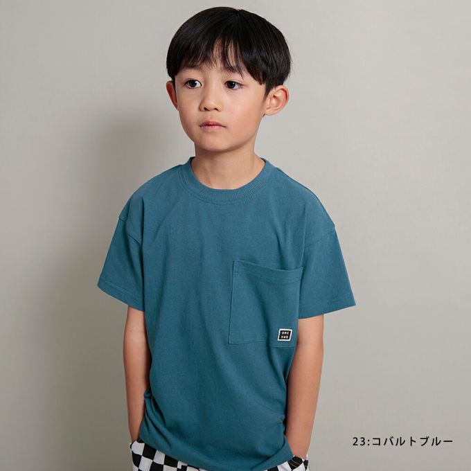 日本 BRANSHES - 純棉簡約大口袋短袖上衣-條紋-黑白