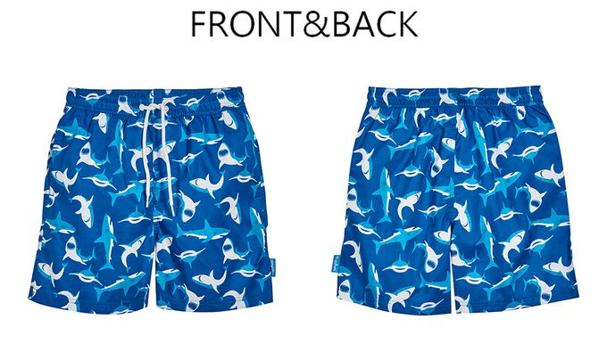 德國Playshoes - 抗UV防曬速乾男童海灘褲-鯊魚