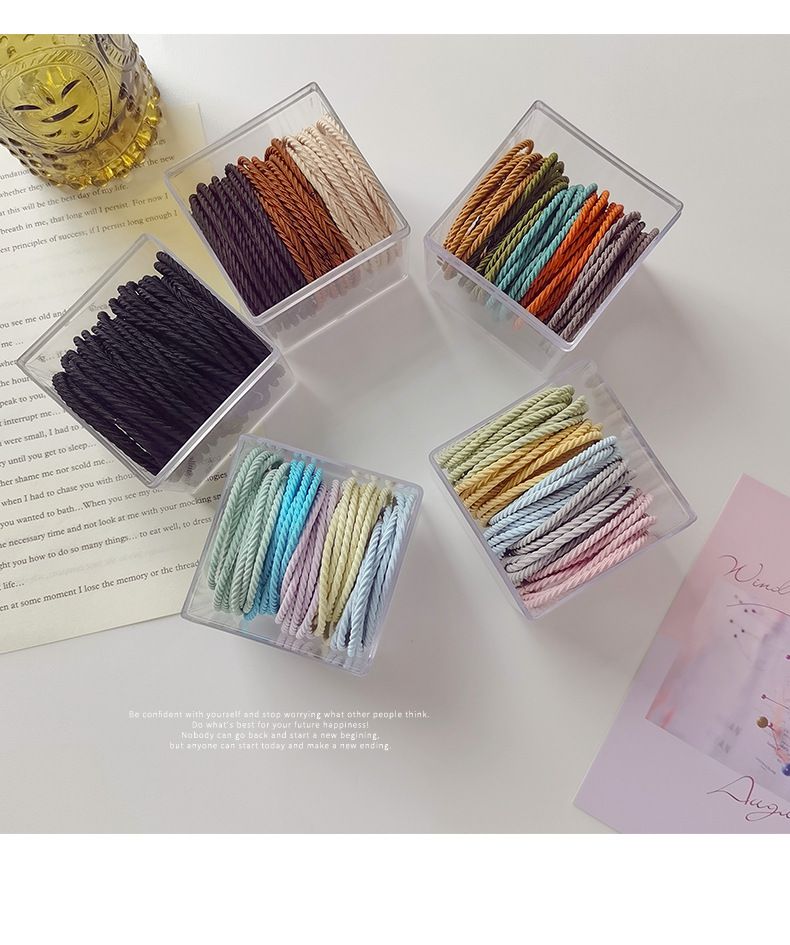 高彈力橡皮髮圈-馬卡龍色