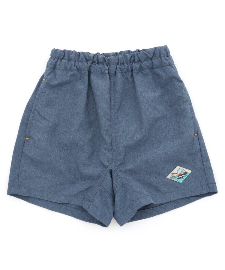 日本 BREEZE - 水陸二用百搭logo裝飾短褲-寶石綠