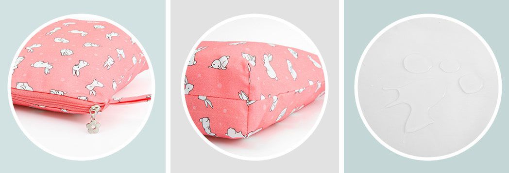 韓國 Coney Island - 防水多功能收納袋-粉紅小兔