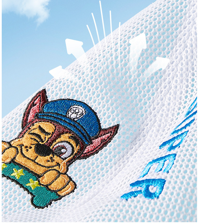 汪汪隊兒童立體造型防曬遮陽帽-卡通人物-阿奇-淺藍色