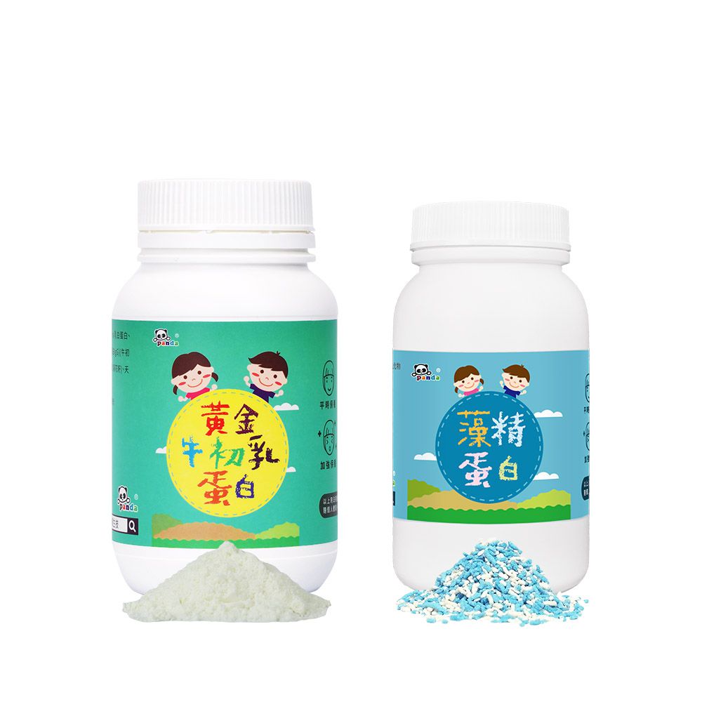 雙重防護-黃金牛初乳蛋白+藻精蛋白粉-200g+120g