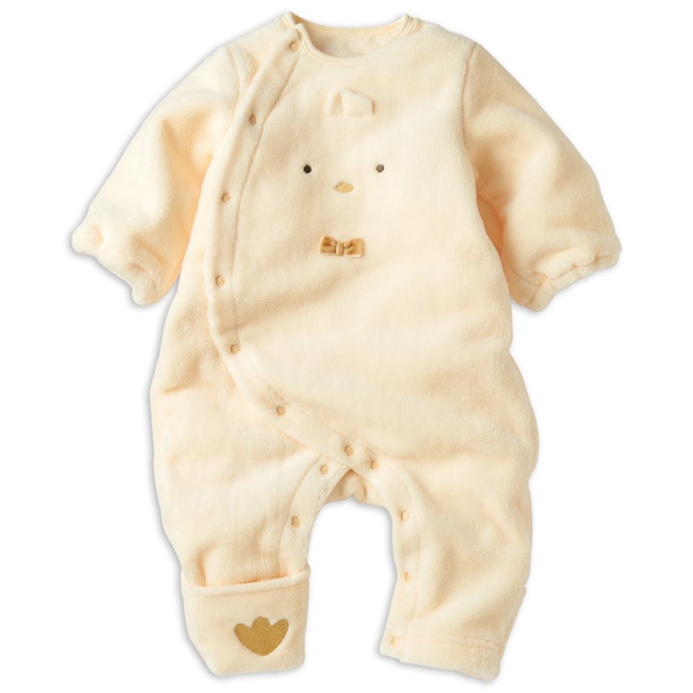 長袖兔裝-完全包覆款 刷毛-黃色