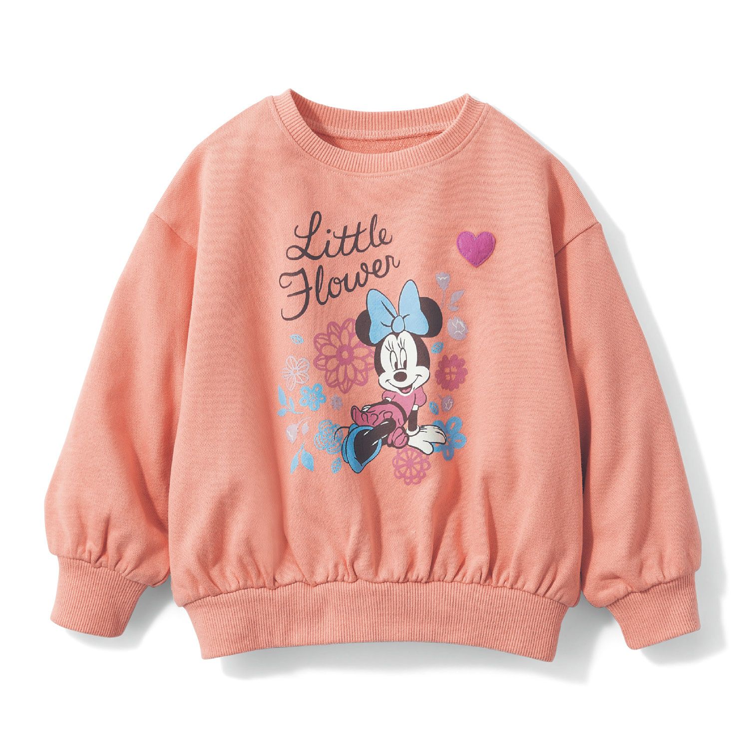 日本千趣會 - 聯名款 燈籠下擺裏毛長袖上衣-公主印花-桃粉